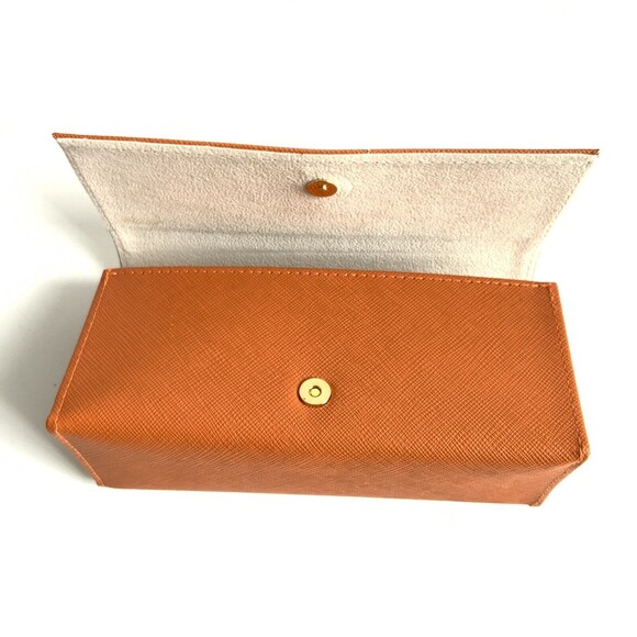 Tory Burch Glasses Case Magnetic Closure Gold-tone Logo - Picture 3 of 7